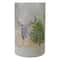 10" Winter Deer Flameless Glass Christmas Candle Holder